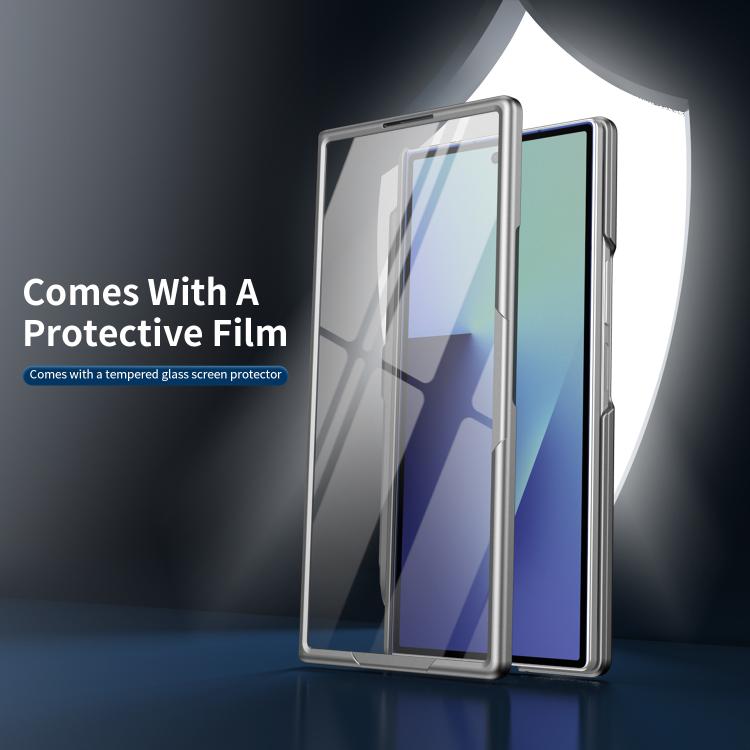 For Galaxy Z Fold6 5G Thunderbolt Ring Stand Anti-Drop MagSafe Phone Case, No Pen