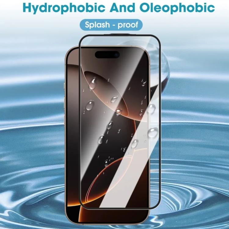 For iPhone 14 Pro Max Easy Install Box Dust-Free Clear Screen-printed HD Tempered Glass Film