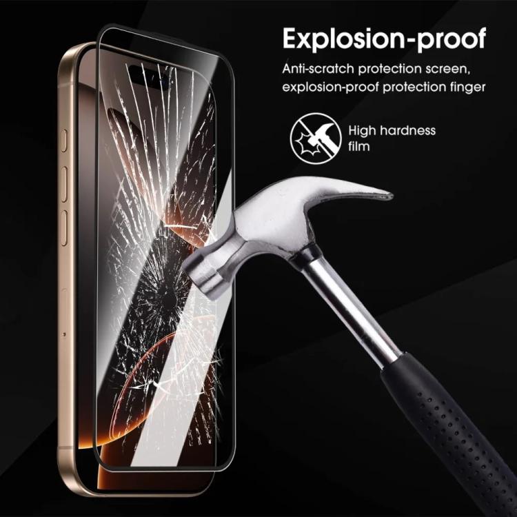 For iPhone 12 Pro Max Easy Install Box Dust-Free Clear Screen-printed HD Tempered Glass Film