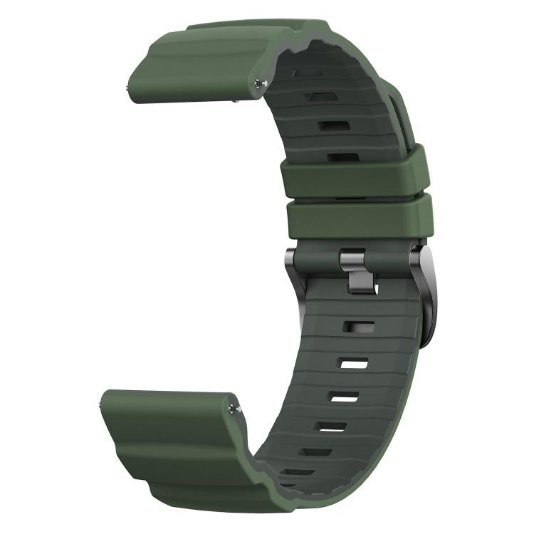 22mm Alpine Two Color Silicone Watch Band