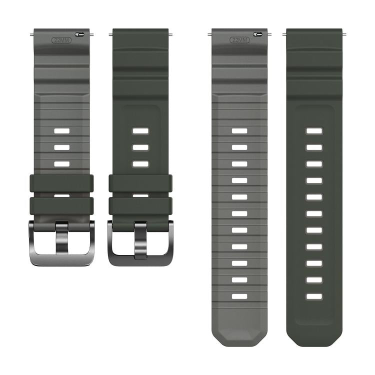 22mm Alpine Two Color Silicone Watch Band