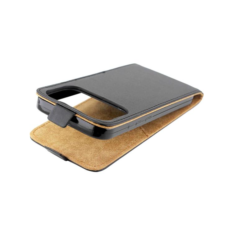 For Redmi K90 5G Vertical Flip Leather Case with Card Slot - Black