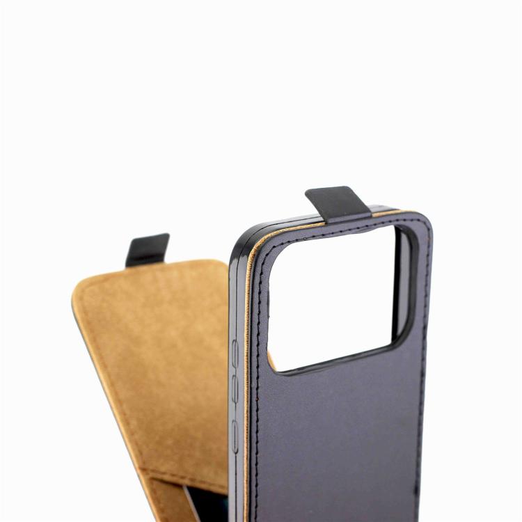 For Redmi K90 5G Vertical Flip Leather Case with Card Slot - Black