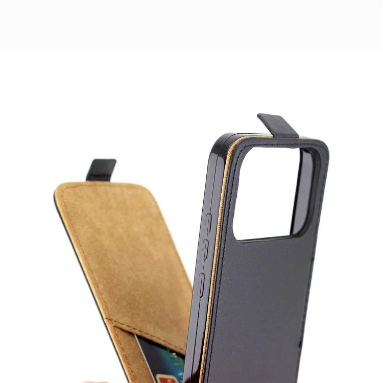 For Redmi K90 Pro Max 5G Vertical Flip Leather Case with Card Slot - Black