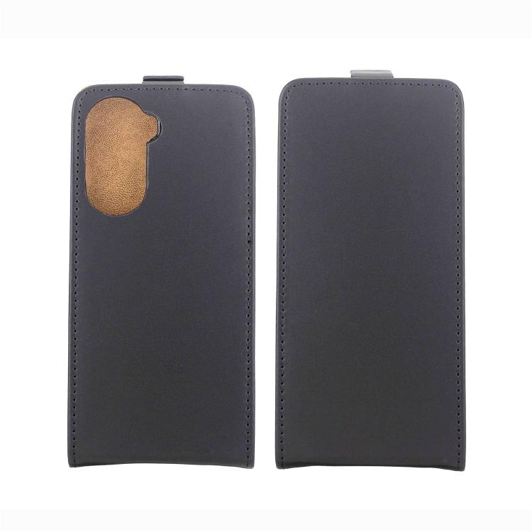 For Xiaomi Poco M7 4G 171mm Vertical Flip Leather Case with Card Slot - Black