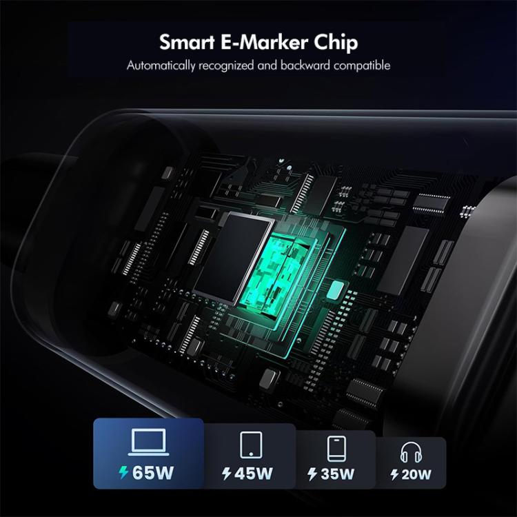 ENKAY PD100W USB-C / Type-C to Type-C Nylon Braided Fast Charging Cable with E-Marker Chip, Length:2m