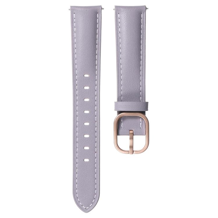 18mm Square Buckle Plain Weave Leather Watch Band