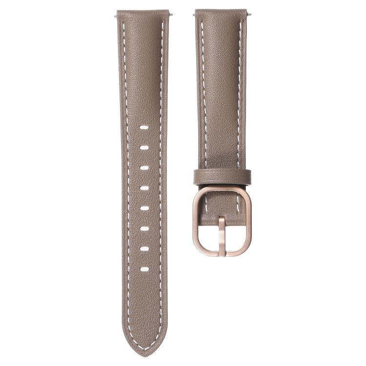 18mm Square Buckle Plain Weave Leather Watch Band