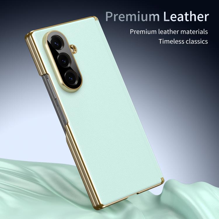 For Samsung Galaxy Z Fold6 5G Frosted Leather Hinge Shockproof Phone Case