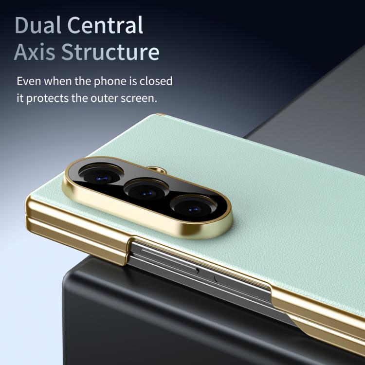 For Samsung Galaxy Z Fold6 5G Frosted Leather Hinge Shockproof Phone Case