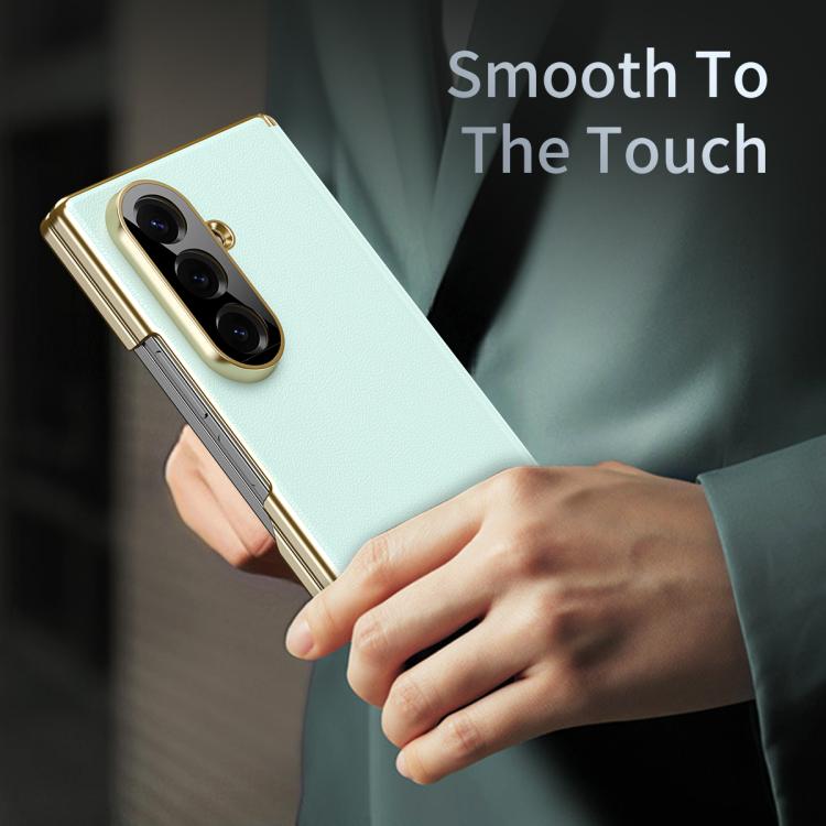 For Samsung Galaxy Z Fold7 5G Frosted Leather Hinge Shockproof Phone Case