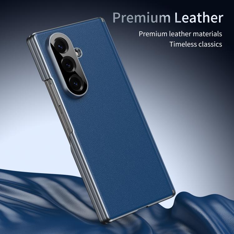 For Samsung Galaxy Z Fold7 5G Frosted Leather Hinge Shockproof Phone Case