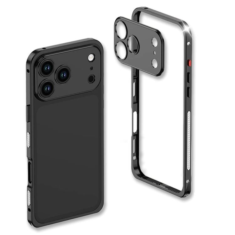 For iPhone 17 Pro Max Ultra-Thin Alloy Metal Frame Shockproof Phone Case with  Lens Frame