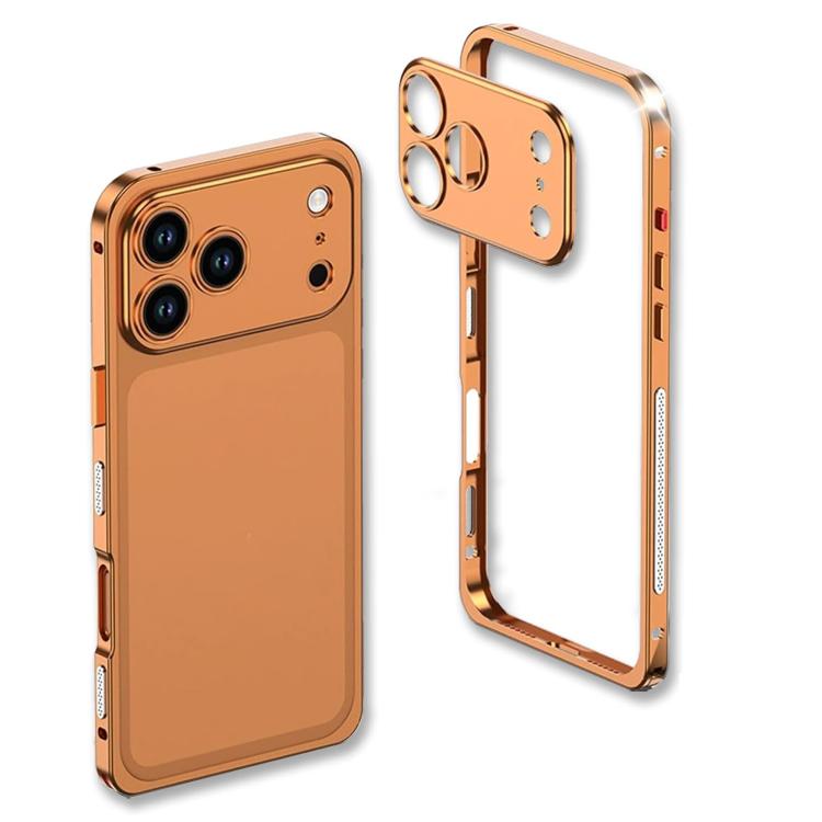 For iPhone 17 Pro Ultra-Thin Alloy Metal Frame Shockproof Phone Case with  Lens Frame