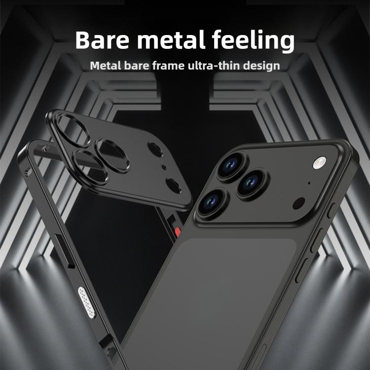 For iPhone 17 Pro Ultra-Thin Alloy Metal Frame Shockproof Phone Case with  Lens Frame