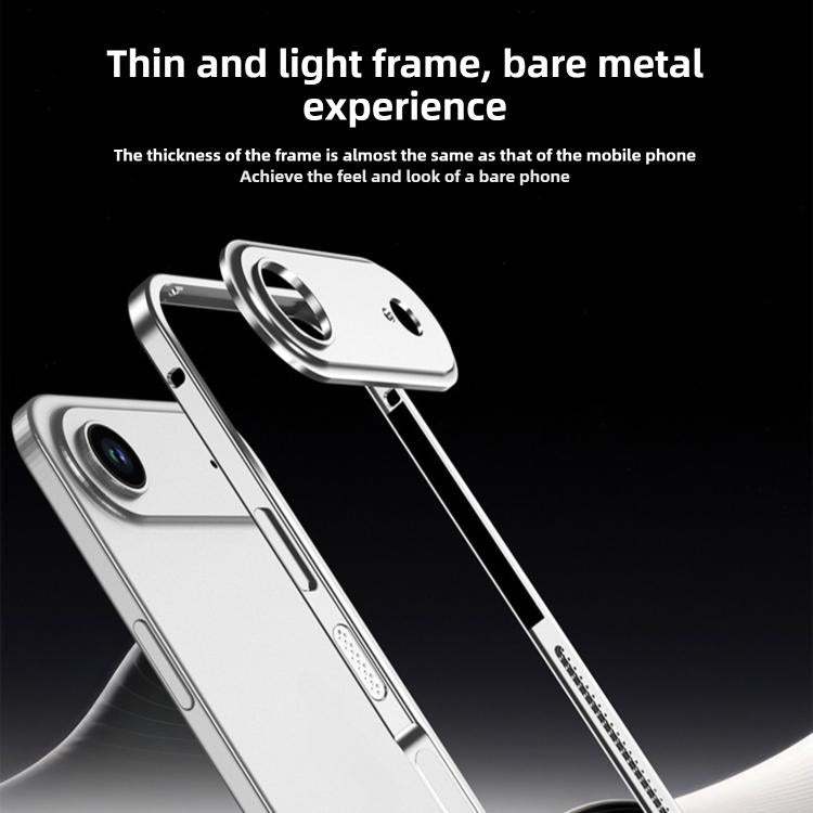 For iPhone 17 Pro Ultra-Thin Alloy Metal Frame Shockproof Phone Case with  Lens Frame