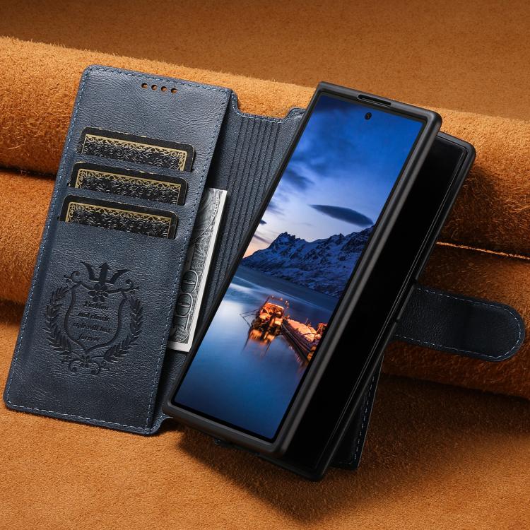 For Samsung Galaxy Z Fold7 5G Suteni Q05 2-in-1 Multi-function Detachable Wallet MagSafe Phone Case