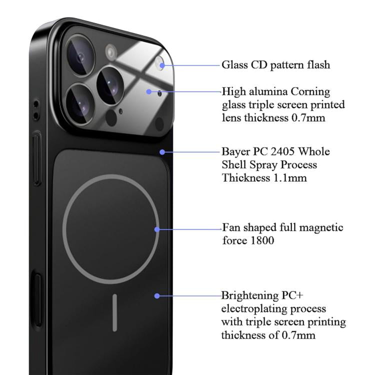 For iPhone 15 Pro Instantly Transforms Into 17 Pro-Style Window Frosted Glass MagSafe Phone Case