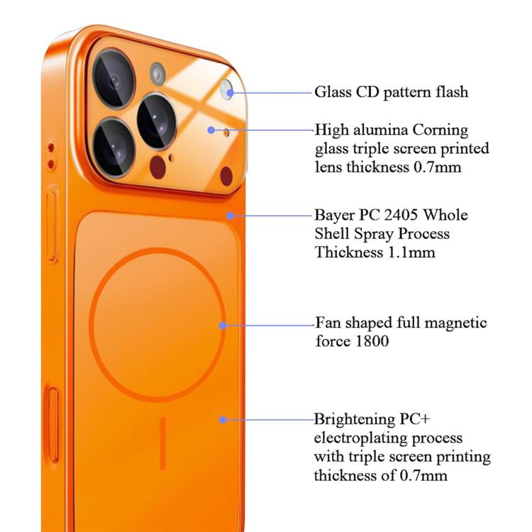 For iPhone 13 Pro Max Instantly Transforms Into 17 Pro-Style Window Frosted Glass MagSafe Phone Case