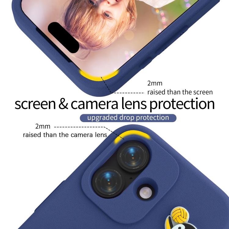 For iPhone 17 Penguin Baby EVA Shockproof Phone Case with Holder