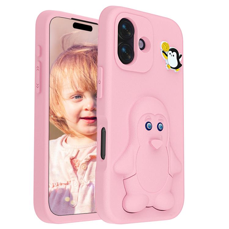 For iPhone 17 Penguin Baby EVA Shockproof Phone Case with Holder