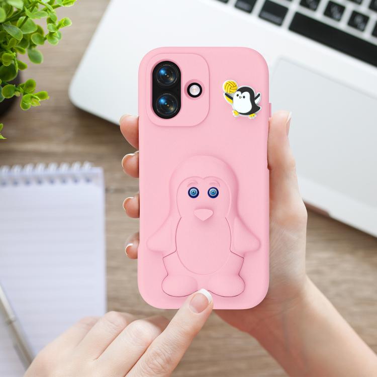 For iPhone 17 Penguin Baby EVA Shockproof Phone Case with Holder