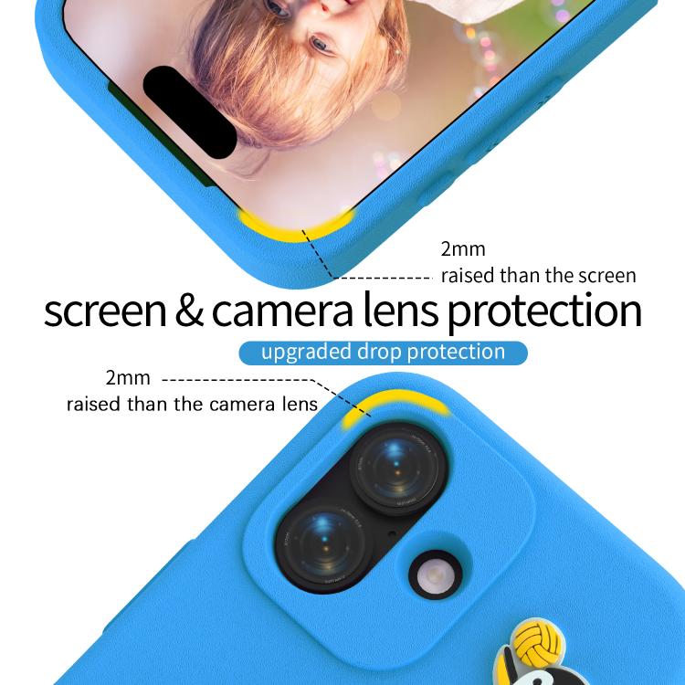 For iPhone 17 Penguin Baby EVA Shockproof Phone Case with Holder