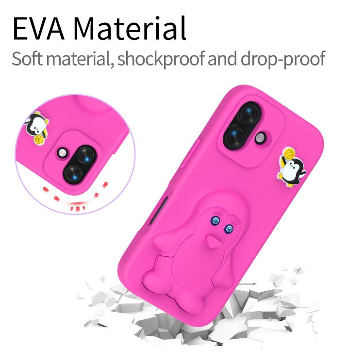 For iPhone 17 Penguin Baby EVA Shockproof Phone Case with Holder