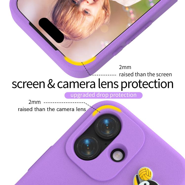 For iPhone 17 Penguin Baby EVA Shockproof Phone Case with Holder