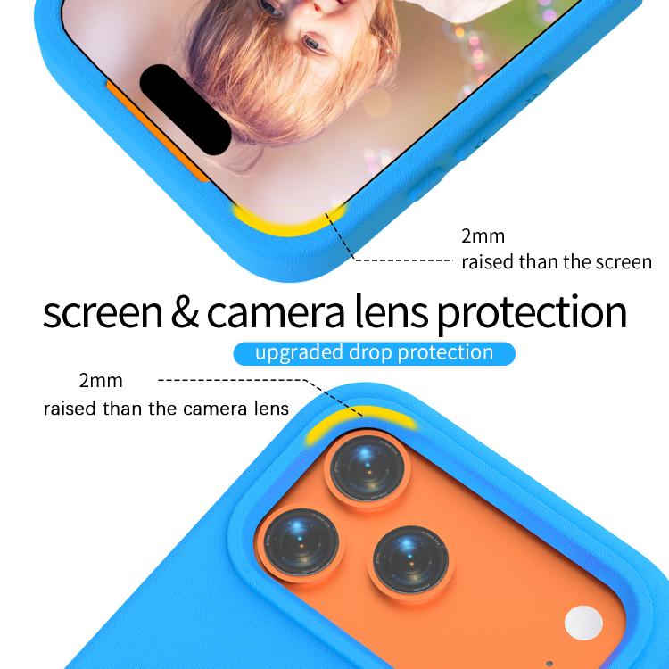 For iPhone 17 Pro Penguin Baby EVA Shockproof Phone Case with Holder