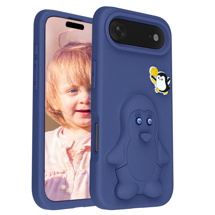 For iPhone Air Penguin Baby EVA Shockproof Phone Case with Holder