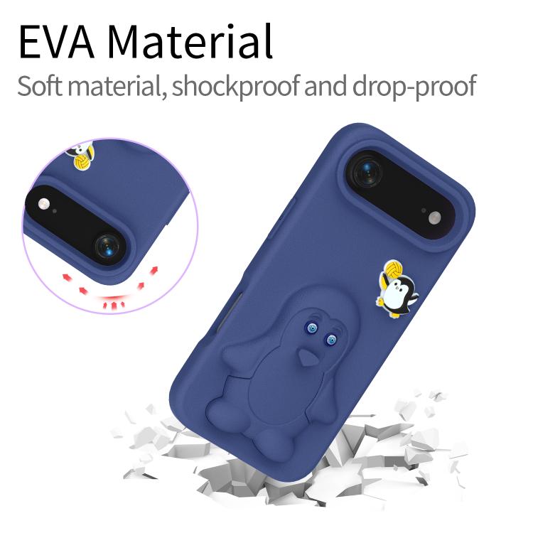 For iPhone Air Penguin Baby EVA Shockproof Phone Case with Holder