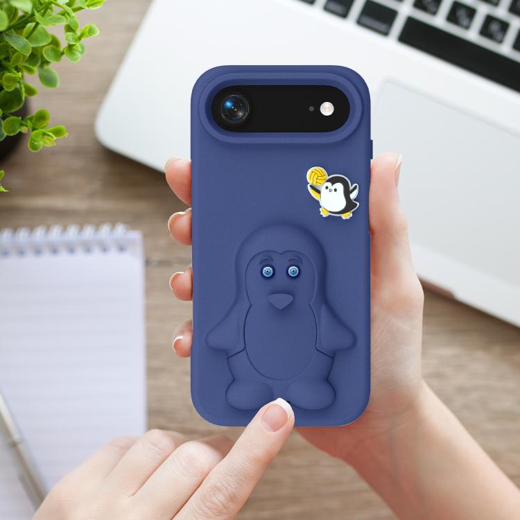 For iPhone Air Penguin Baby EVA Shockproof Phone Case with Holder