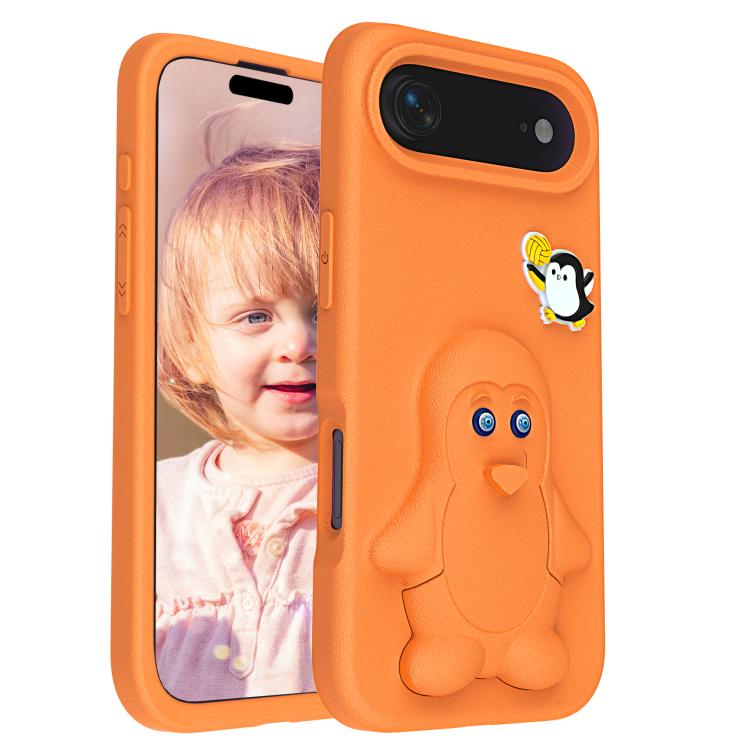 For iPhone Air Penguin Baby EVA Shockproof Phone Case with Holder