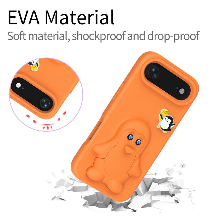 For iPhone Air Penguin Baby EVA Shockproof Phone Case with Holder