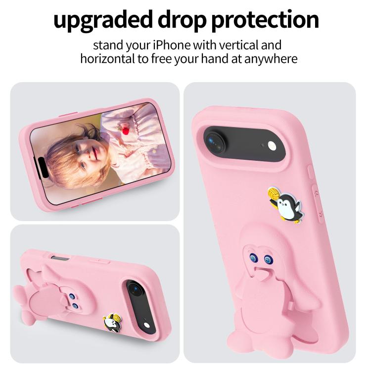 For iPhone Air Penguin Baby EVA Shockproof Phone Case with Holder