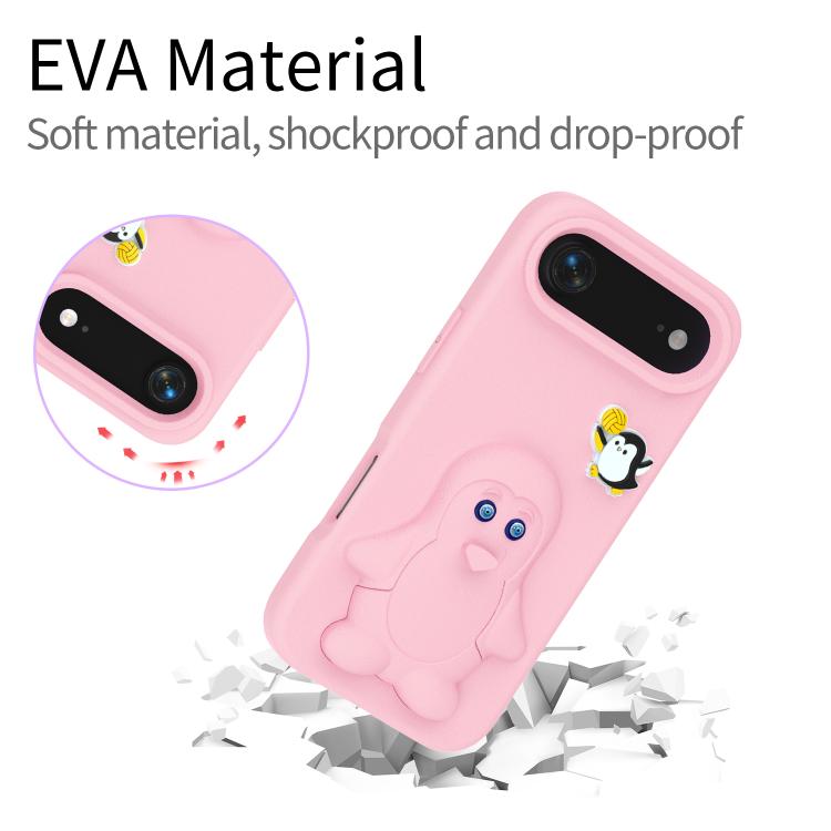 For iPhone Air Penguin Baby EVA Shockproof Phone Case with Holder
