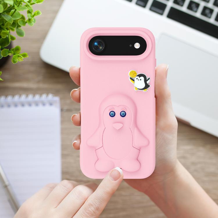 For iPhone Air Penguin Baby EVA Shockproof Phone Case with Holder