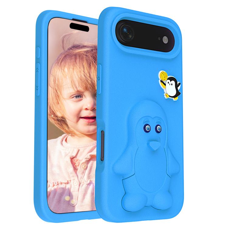 For iPhone Air Penguin Baby EVA Shockproof Phone Case with Holder