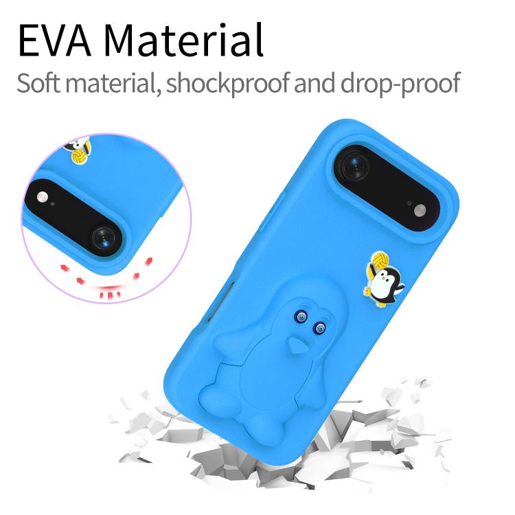 For iPhone Air Penguin Baby EVA Shockproof Phone Case with Holder