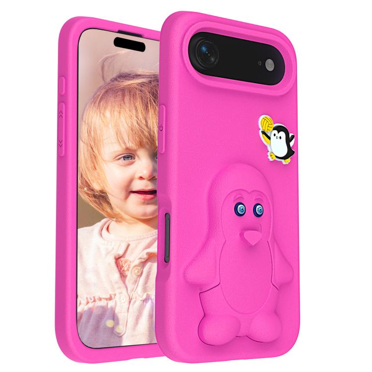 For iPhone Air Penguin Baby EVA Shockproof Phone Case with Holder