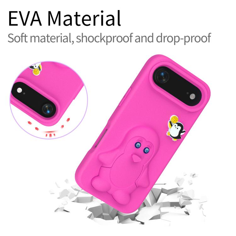 For iPhone Air Penguin Baby EVA Shockproof Phone Case with Holder