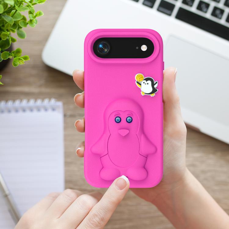 For iPhone Air Penguin Baby EVA Shockproof Phone Case with Holder