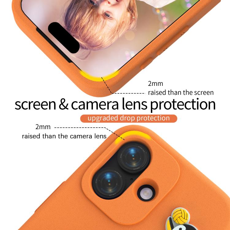 For iPhone 16 Penguin Baby EVA Shockproof Phone Case with Holder