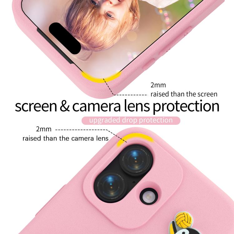 For iPhone 16 Penguin Baby EVA Shockproof Phone Case with Holder