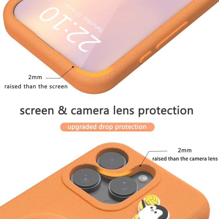 For iPhone 16 Pro Penguin Baby EVA Shockproof Phone Case with Holder