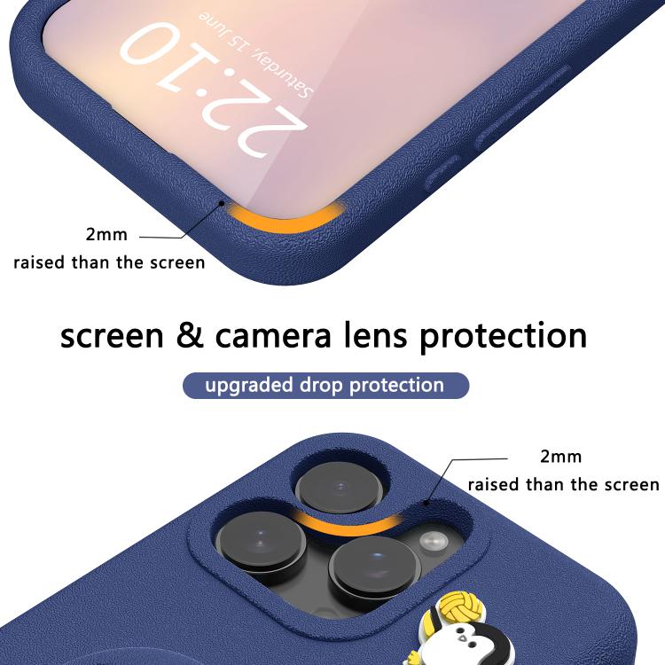 For iPhone 15 Pro Penguin Baby EVA Shockproof Phone Case with Holder