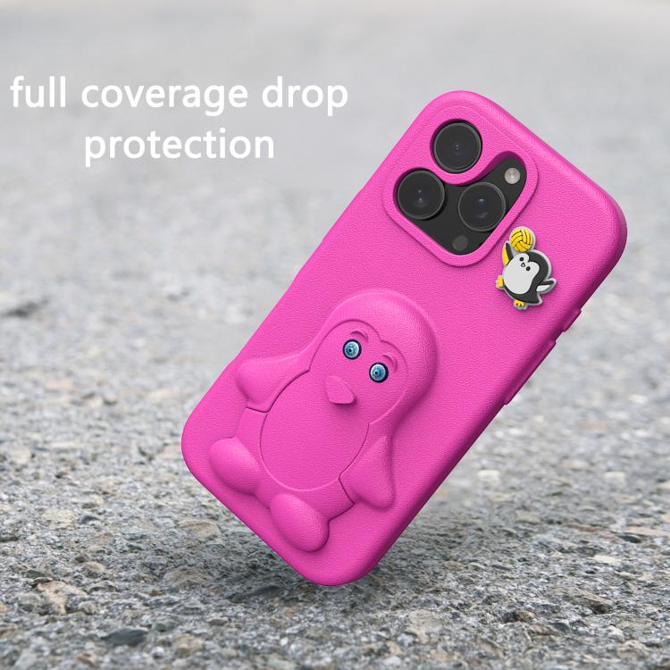 For iPhone 15 Pro Penguin Baby EVA Shockproof Phone Case with Holder