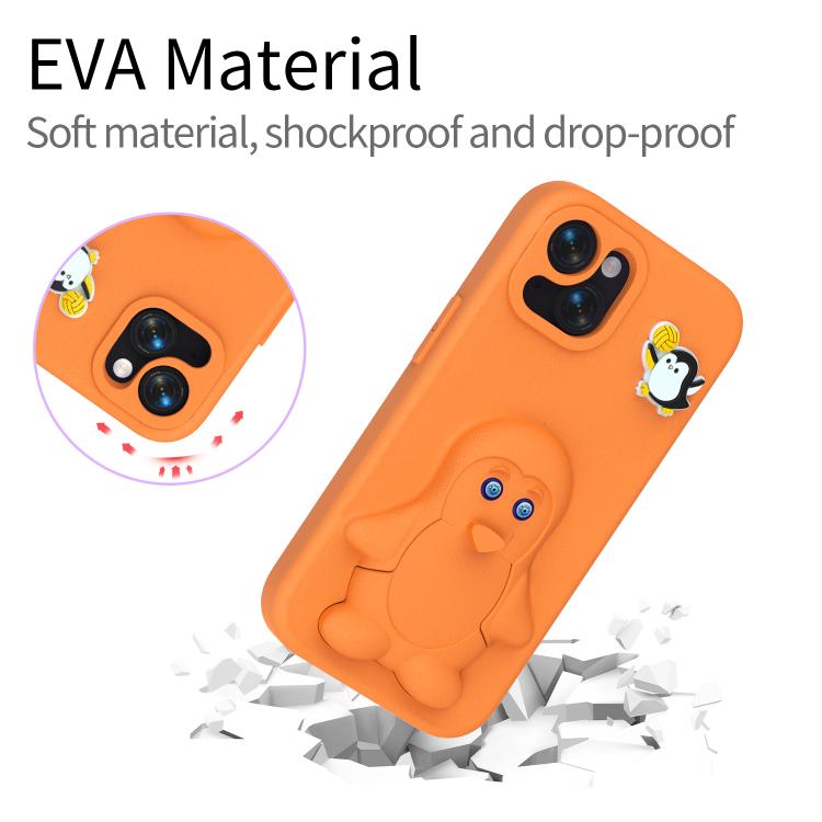 For iPhone 14 Pro Penguin Baby EVA Shockproof Phone Case with Holder
