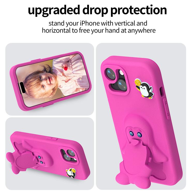 For iPhone 14 Pro Penguin Baby EVA Shockproof Phone Case with Holder